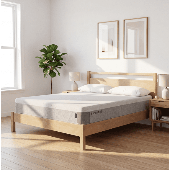 LIFEMENT Essential 8 Inch Queen Memory Foam Mattress in a Box, Medium Firm | Graphite Infused Cooling, Fiberglass Free, CertiPUR-US Certified