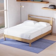 LIFEMENT King Signature Wood Platform Bed Frame with Natural Headboard, Noise-Free, Under Bed Storage, No Box Spring Needed, Easy Assembly&nbsp;