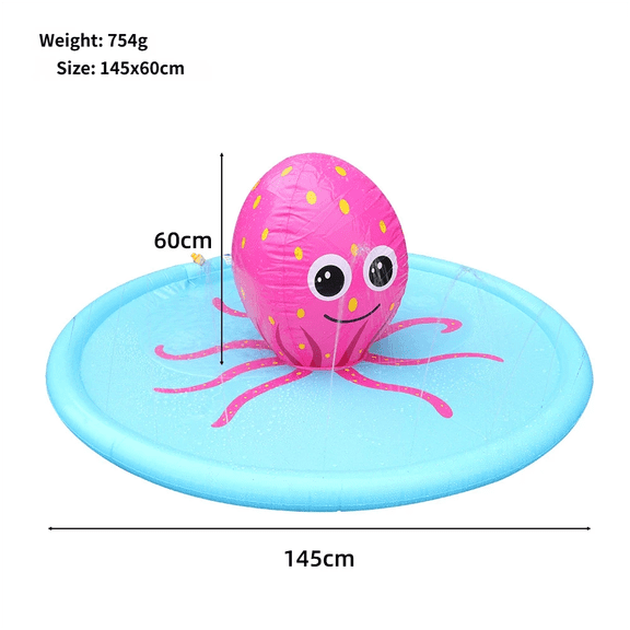 Lifemode 3D Animal Splash Pad, Kids Inflatable Water Sprinkler Play Mat, PVC Multi-Spray Nozzles for Interactive Safe Water Play,3 Cartoon Styles Available
