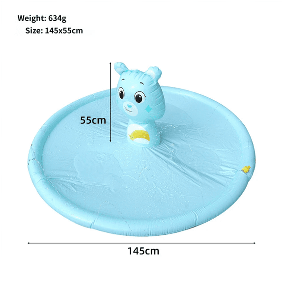 Lifemode 3D Animal Splash Pad, Kids Inflatable Water Sprinkler Play Mat, PVC Multi-Spray Nozzles for Interactive Safe Water Play,3 Cartoon Styles Available