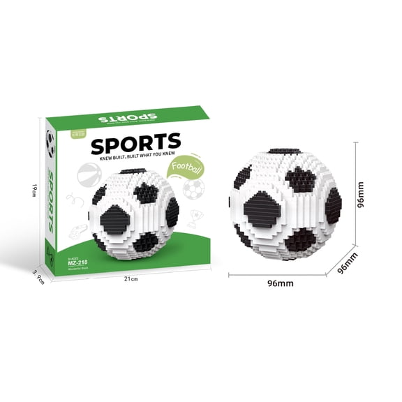 Lifemode Football Building Blocks, Sports Themed DIY Stackable Toy Collectible Display Model for Teens,735Pieces