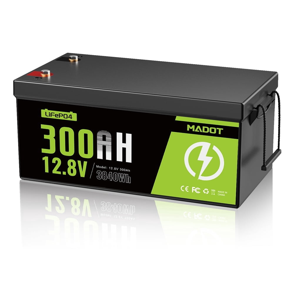 Lifepo4 Battery 12.8V 300Ah 200A BMS 3840Wh Lithium Iron Phosphate Battery Up to 15000+ Deep Cycles Perfect for RV Camping Marine Solar Energy Storage Backup Power