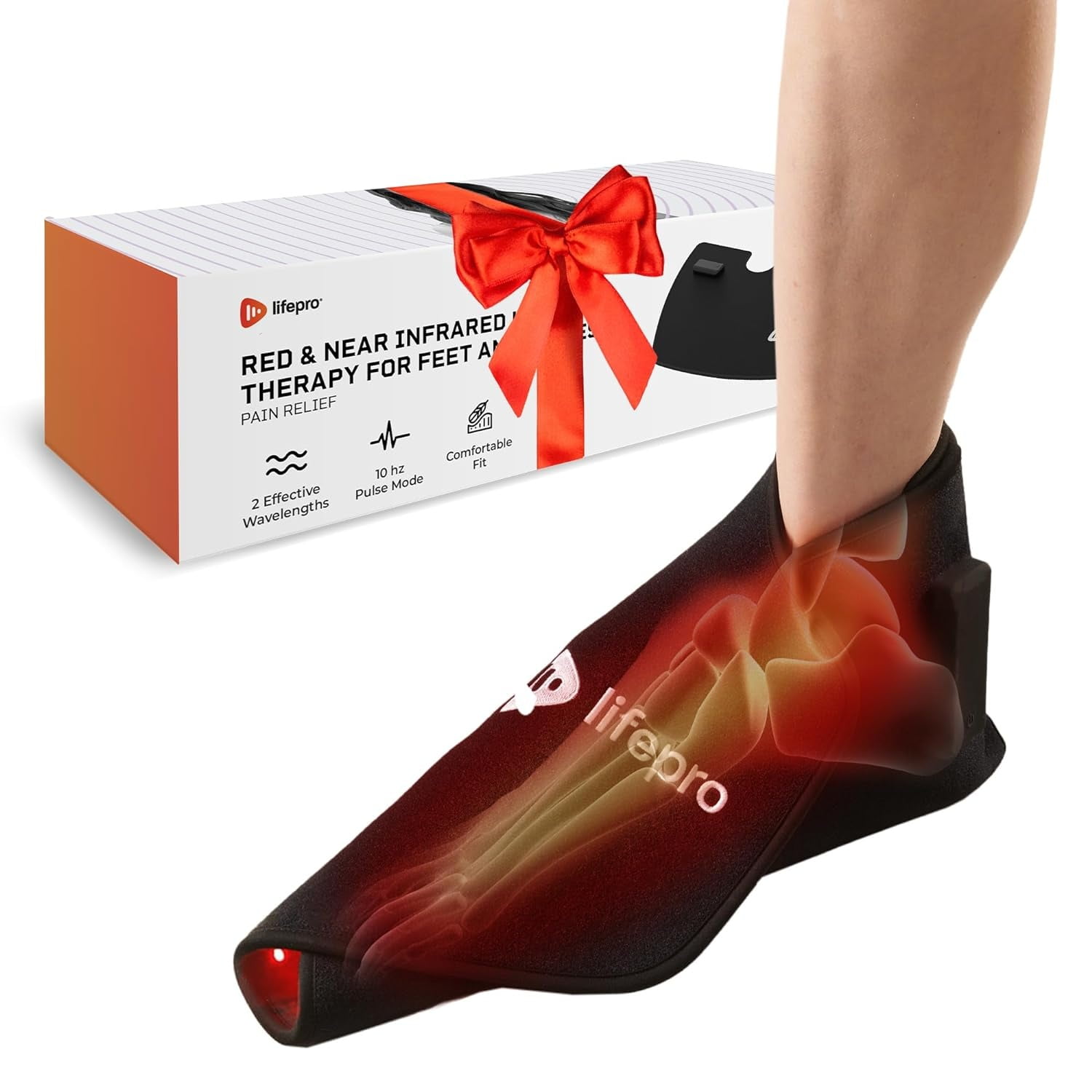 Lifepro LPALVSLBLK Red Light Therapy for Feet & Ankle BraceFoot Pain