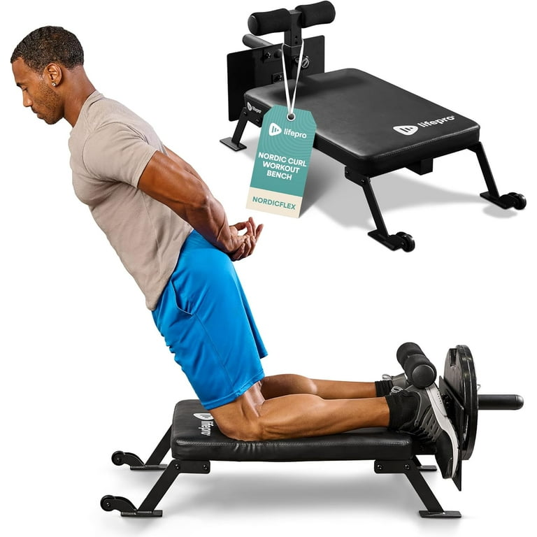 Lifepro Nordic Curl Glute Ham Developer Bench with Transport
