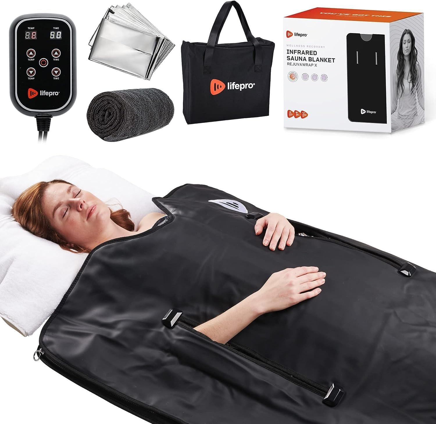 Portable Black Infrared Sauna Blanket for Home Relaxation