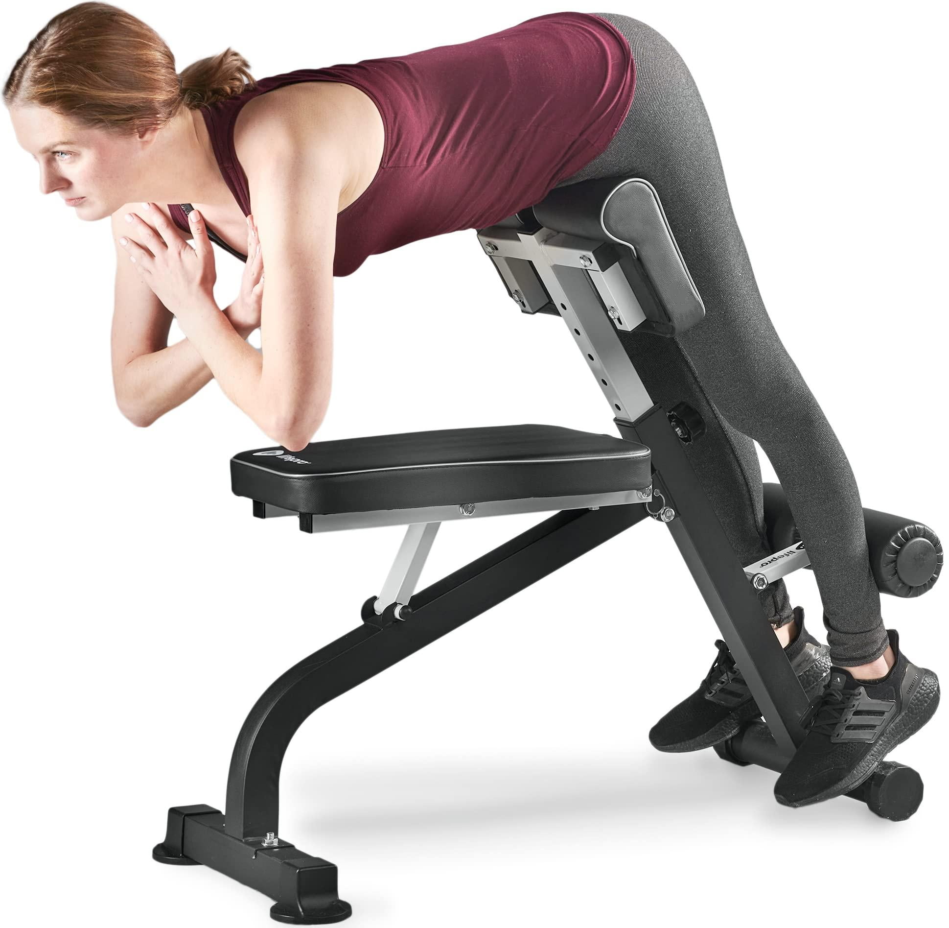 Lifepro Roman Chair Hyperextension Bench Multipurpose Adjustable Exercise Equipment Back Extension Bench Machine for Glute Foldable for Home Gym Fitness Walmart