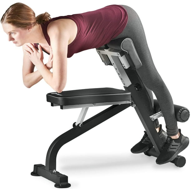 Lifepro Roman Chair Hyperextension Bench Multipurpose Adjustable Exercise Equipment Back Extension Bench Machine for Glute Foldable for Home Gym