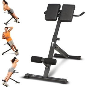 LifePro SculptTrainer Lite Roman Chair – Foldable Hyperextension Bench, Adjustable Back Extension, Ab & Sit-Up Bench for Home Gym Strength Training - Black