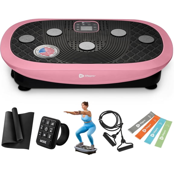 Lifepro Rumblex Plus 4D Vibration Plate Exercise Machine  Triple Motor Full Body Vibrating Plate for Weight Loss, Recovery, Circulation & Lymphatic Drainage