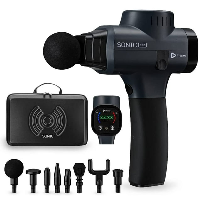 Lifepro Sonic Pro Percussion Massage Gun Handheld Massager for Muscle