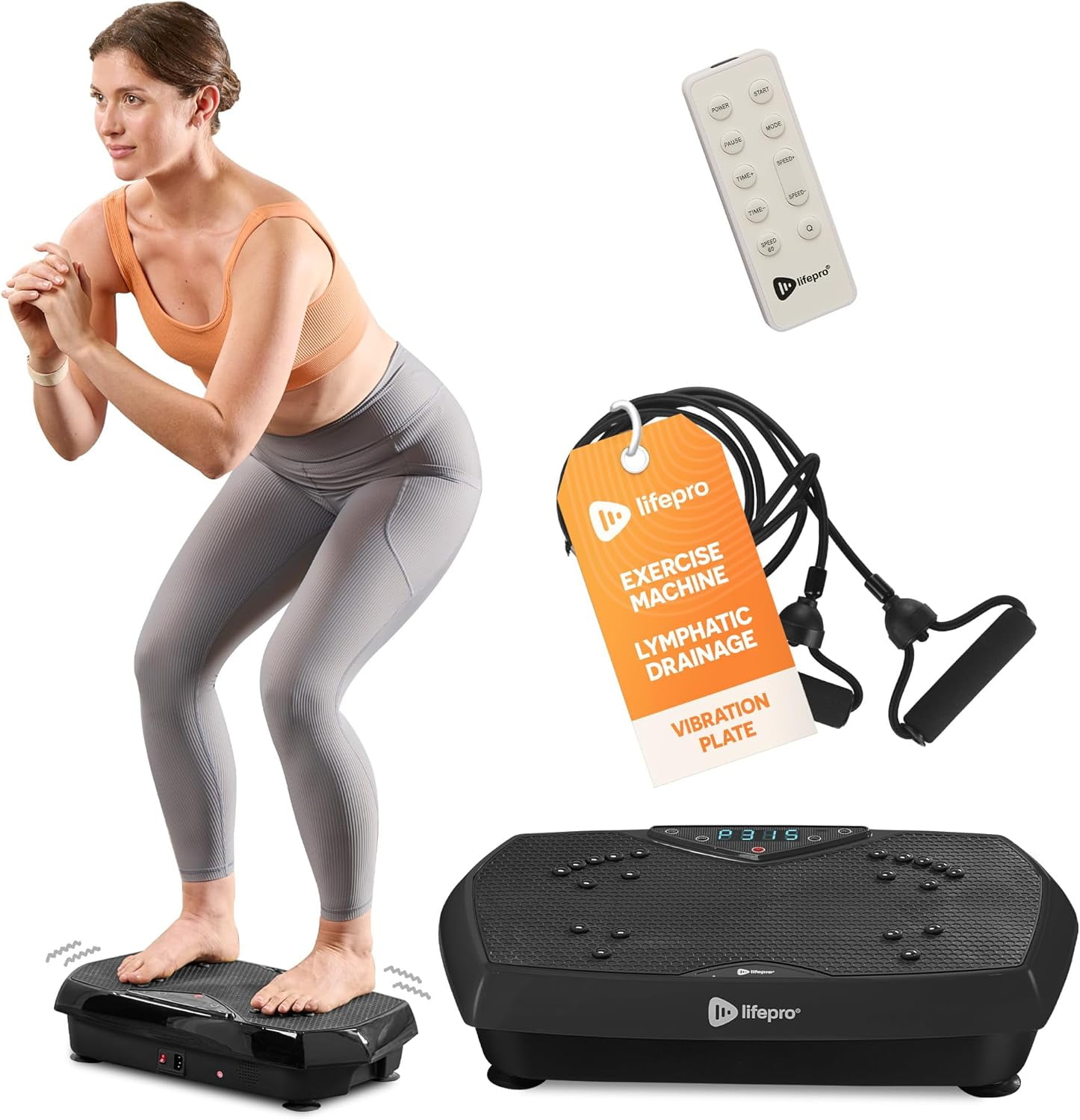 Test de la machine d'exercice LifePro Plate Vibration 3D