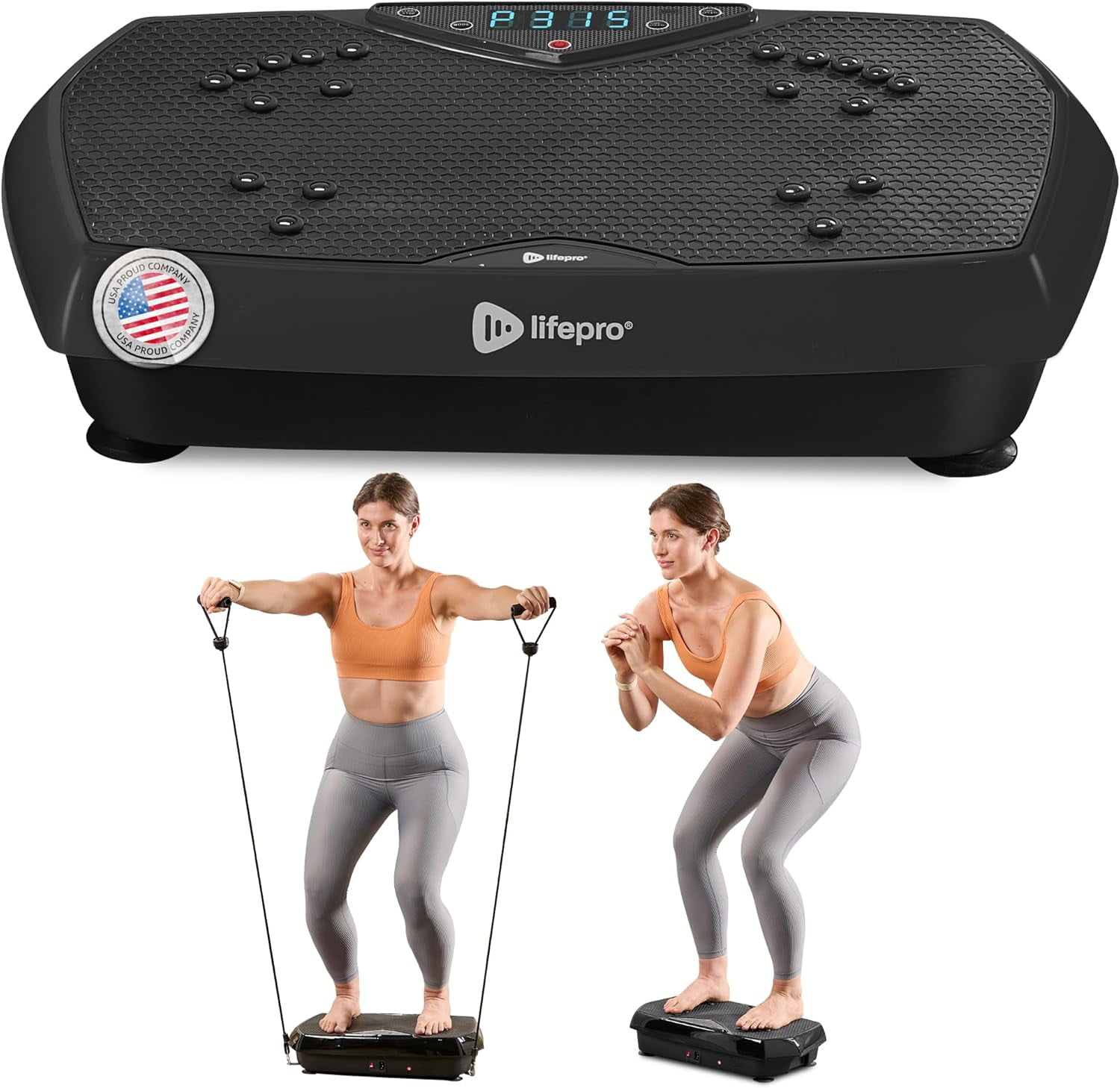 Lifepro Vibration Plate Exercise Machine with Resistance