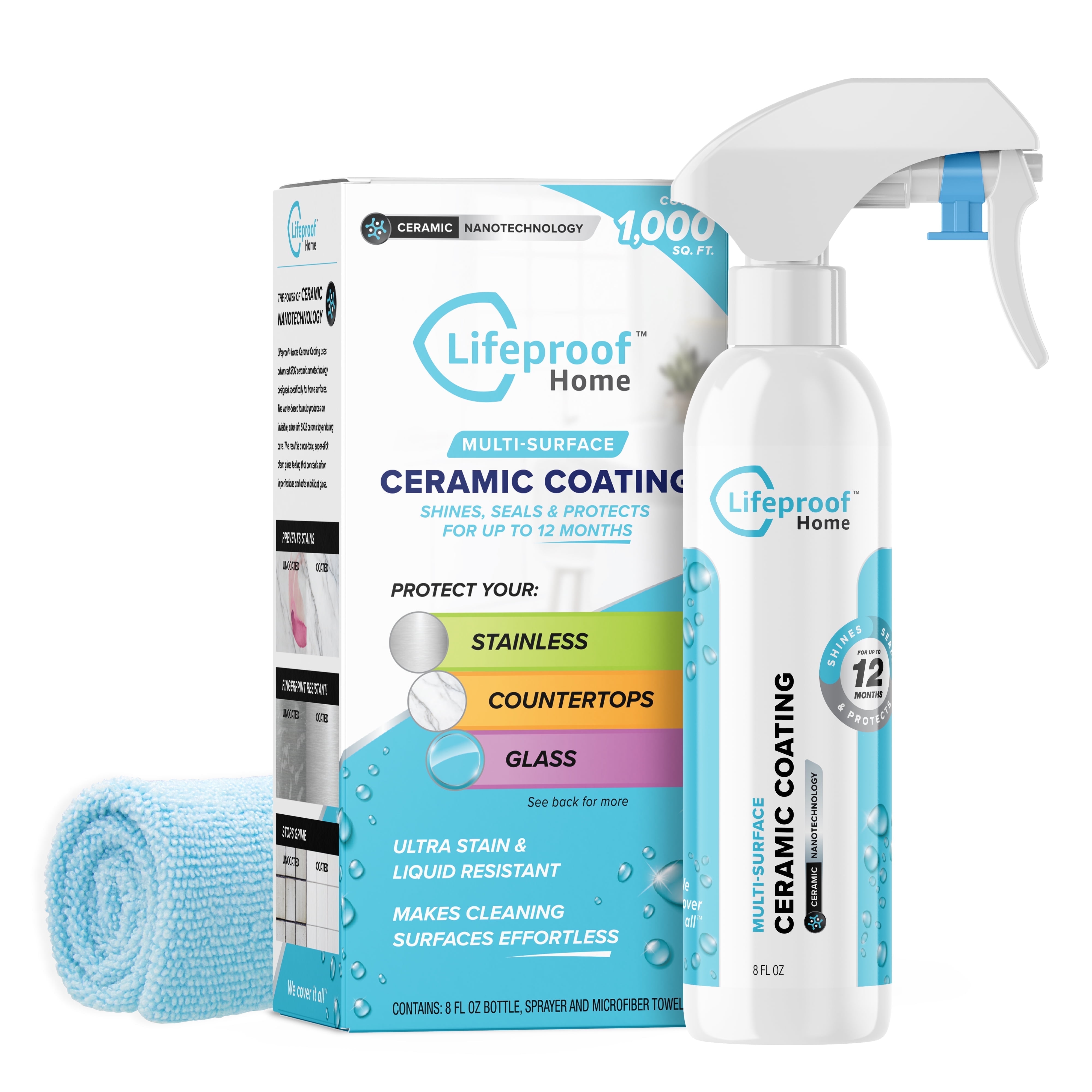 Lifeproof Ceramic Coating Spray Kit with Microfiber Towel
