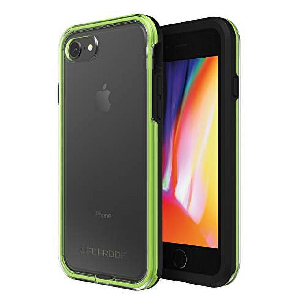 Lifeproof SLAM SERIES Case for iPhone SE (2nd gen - 2020) and iPhone 8/7 (NOT PLUS) - Retail Packaging - NIGHT FLASH (CLEAR/LIME/BLACK) - image 1 of 3