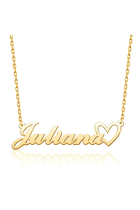 Custom Name Necklace 18K Gold Plated Personalized Nameplate Pendant Necklace with Name Customized Jewelry Gift for Women