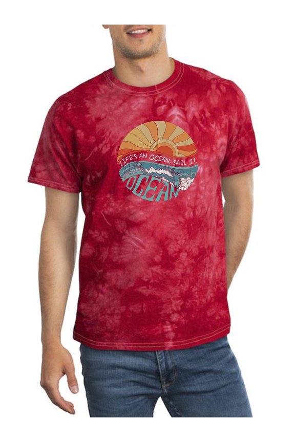 Lifes An Ocean Sail It Tie Dye Crystal Men -Image by Shutterstock, Male Medium