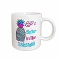 thumbnail image 1 of 3drose, Lifes Better in the Bahamas Colorful Beach Quote with Pineapple., 11oz Mug, 1 of 6
