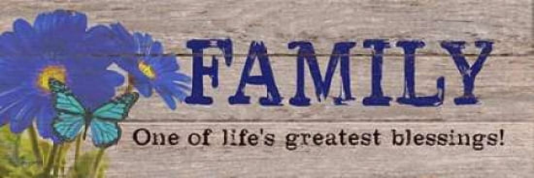 Lifes Greatest Blessing Blue Canvas Art - Sam Appleman (8 x 24)