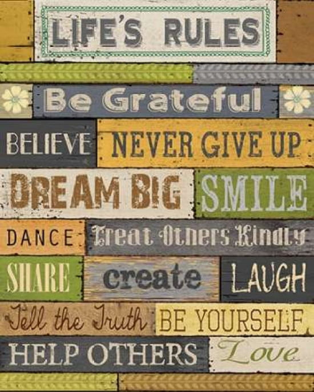 Lifes Rules Canvas Art - Conrad Knutsen (24 x 30)
