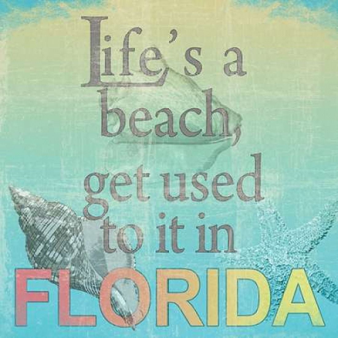 Lifes a Beach Canvas Art - Lisa Wolk (24 x 24)