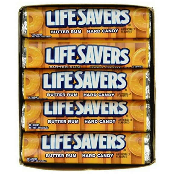 Lifesavers Butter Rum Candy, 14 Count (Pack Of 20)