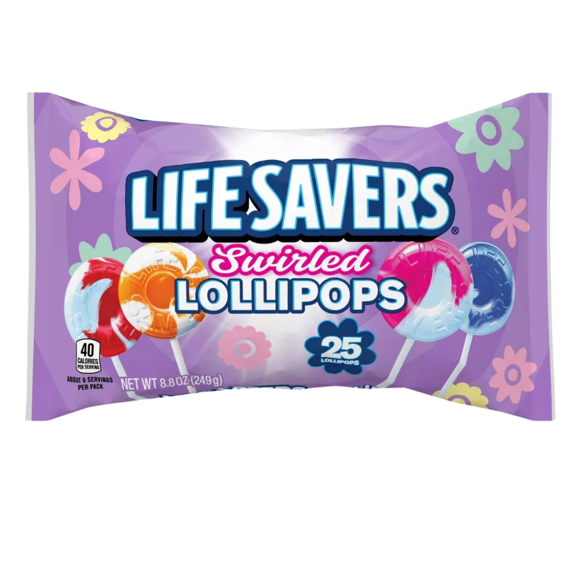 Lifesavers Easter Swirl Lollipops Bag 4 Assorted Flavors Individually Wrapped Candy Suckers for Kids Snacks Easte Basket Filler Goodies Bag Filler Candy Bowl Pinata \u0026 Birthday Party Favor 25ct(1 Pack)