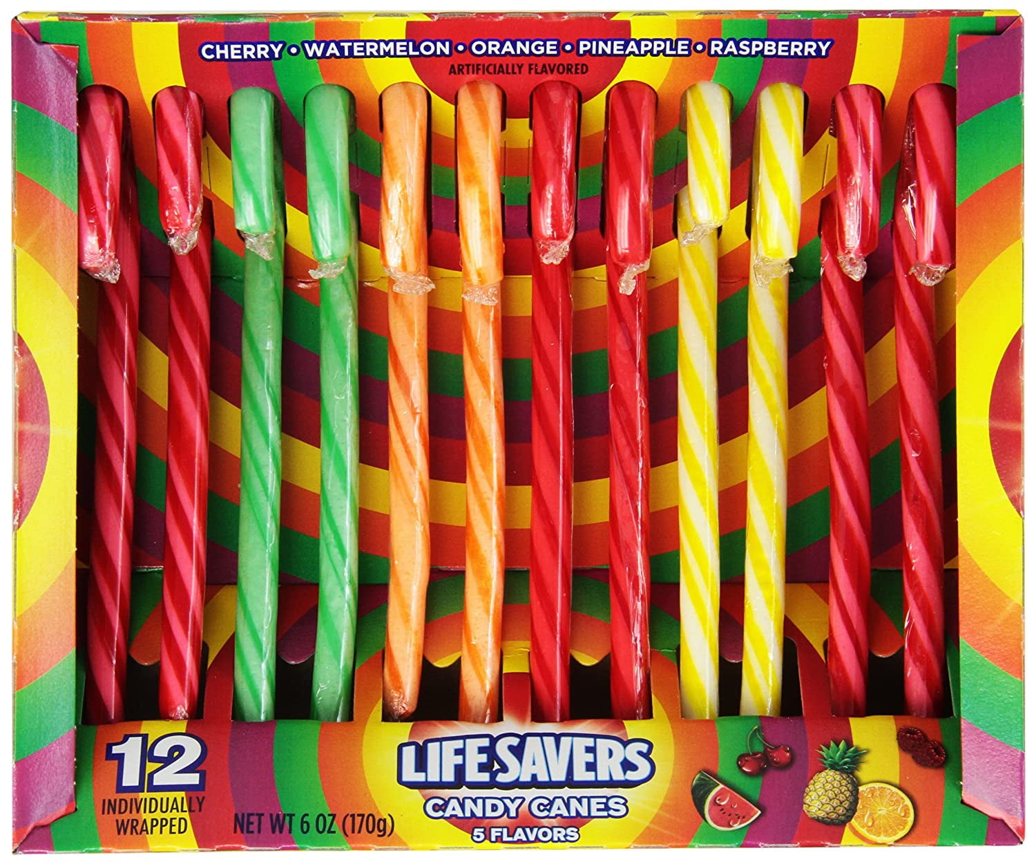 Lifesavers Fruity Variety Candy Canes 12count (2 pack)