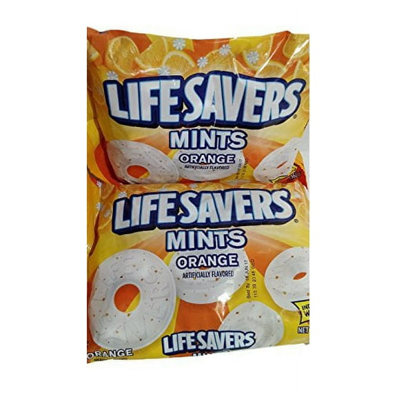 Orange Mints - 13 Oz Bag - Individually Wrapped (Pack Of 2)
