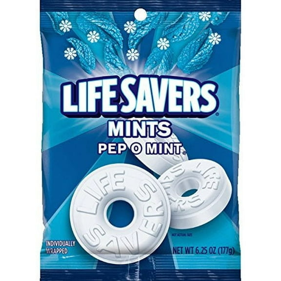 Lifesavers Pep-O-Mint Candy, 6.25 oz - Case of 12