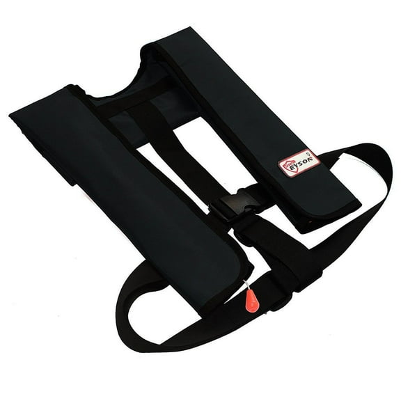 Lifesaving Pro® Auto/Manual Inflatable Life Jacket Lifejacket PFD Floating Life Vest Inflate Survival Aid Lifesaving PFD Basic Black Color