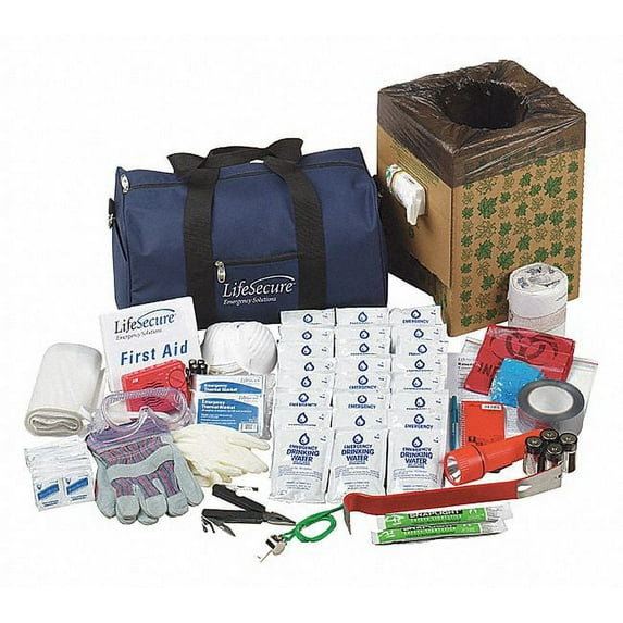 Lifesecure Emergency Kit, Nylon 97 Components, 10 People Served 10100
