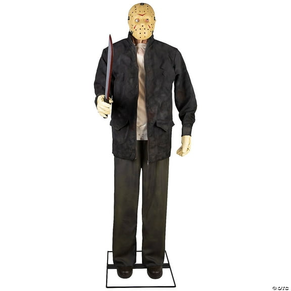 Gemmy SS222218G 6 ft. Lifesize Animated Jason Voorhe