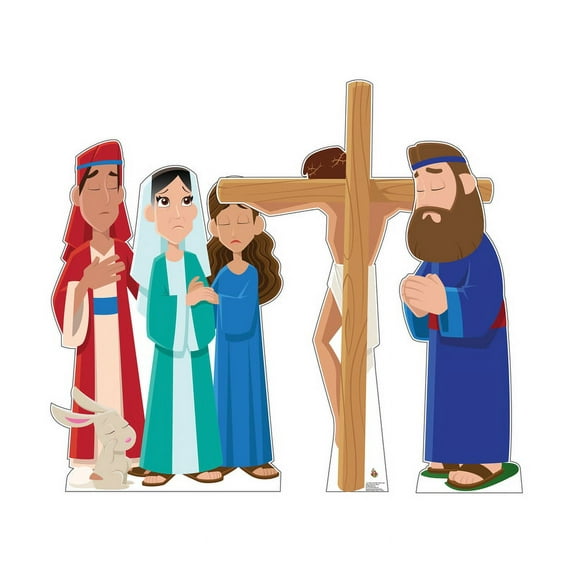 Lifesize Jesus on the Cross Set (Creative for Kids) Cardboard Cutout Standup