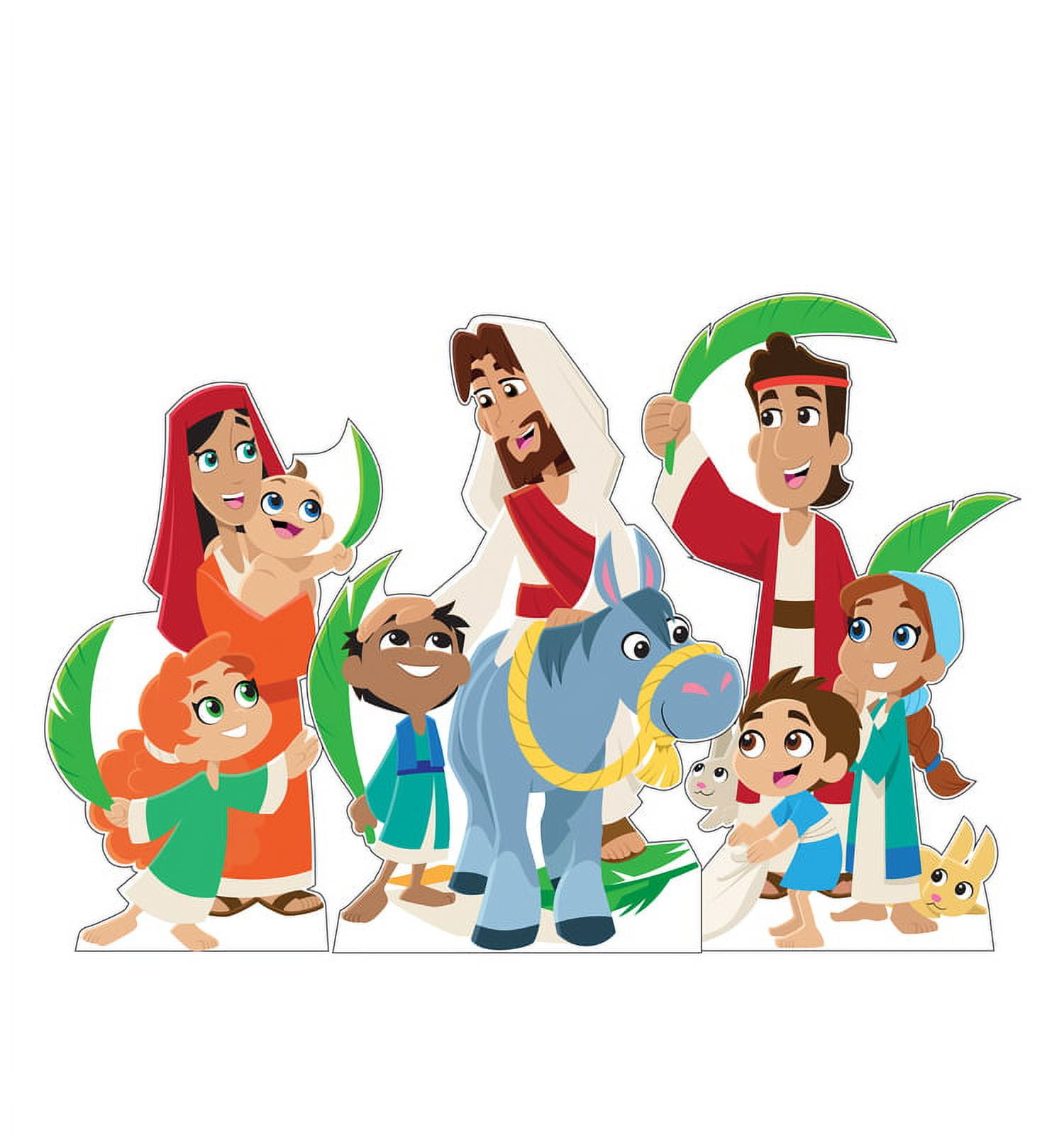 65'' Colorful Palm Sunday Cardboard Cutout Standup for Kids