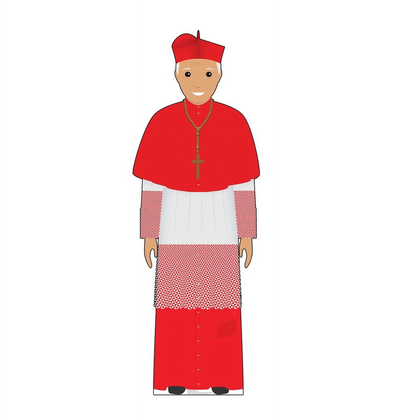 72'' Red and White Illustrated Pope Cardboard Standup