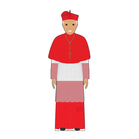 Lifesize Pope Red Outfit (Illustrated) Cardboard Cutout Standup