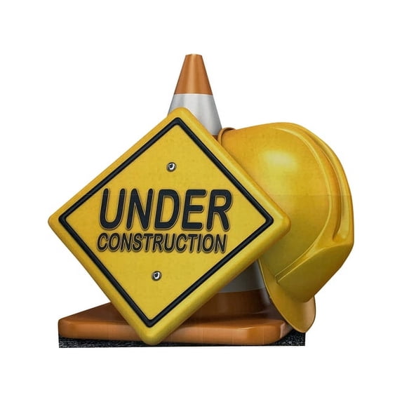 Lifesize Under Construction Sign Cardboard Cutout Standup