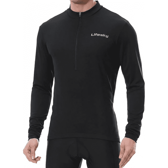 Lifesky Long-Sleeve Bicycle Jerseys, Black