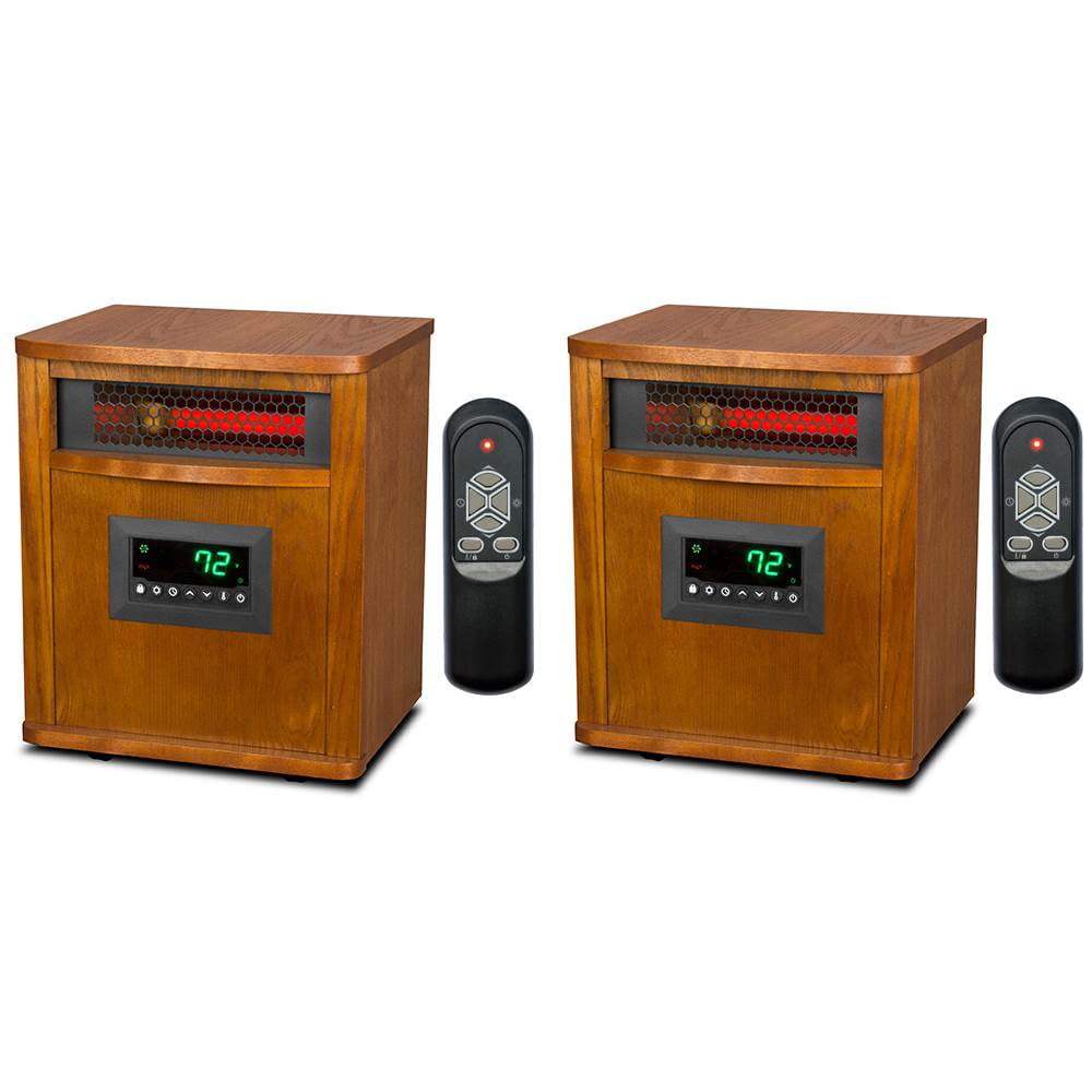 Lifesmart 1500W Electric Infrared Quartz Indoor Space Heater, (2 Pack) -  Walmart.com