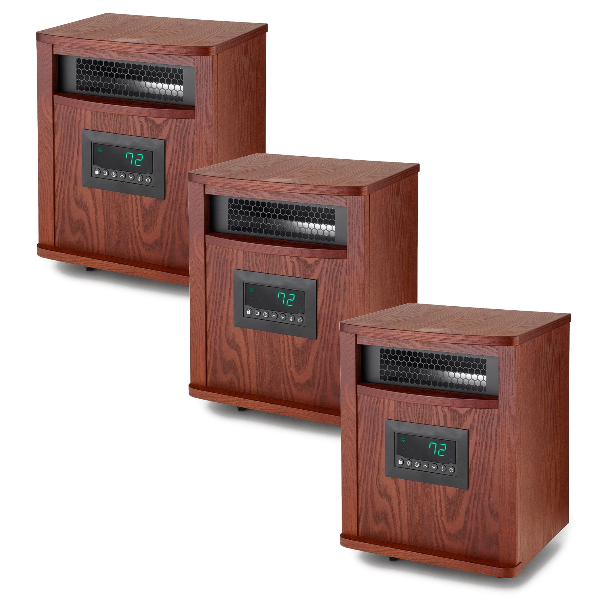 Lifesmart 1500W Portable Infrared Quartz Mica Space Heater, (3 Pack) -  Walmart.com