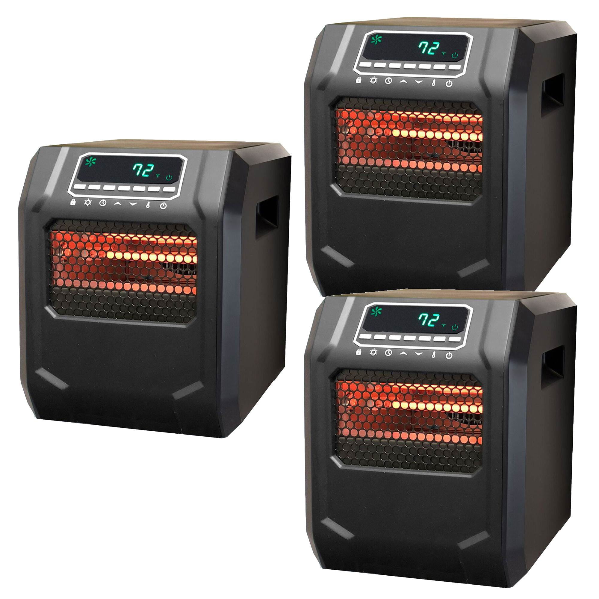 Lifesmart 4-Element Quartz Infrared Portable Electric Space Heater (3 Pack)  - Walmart.com