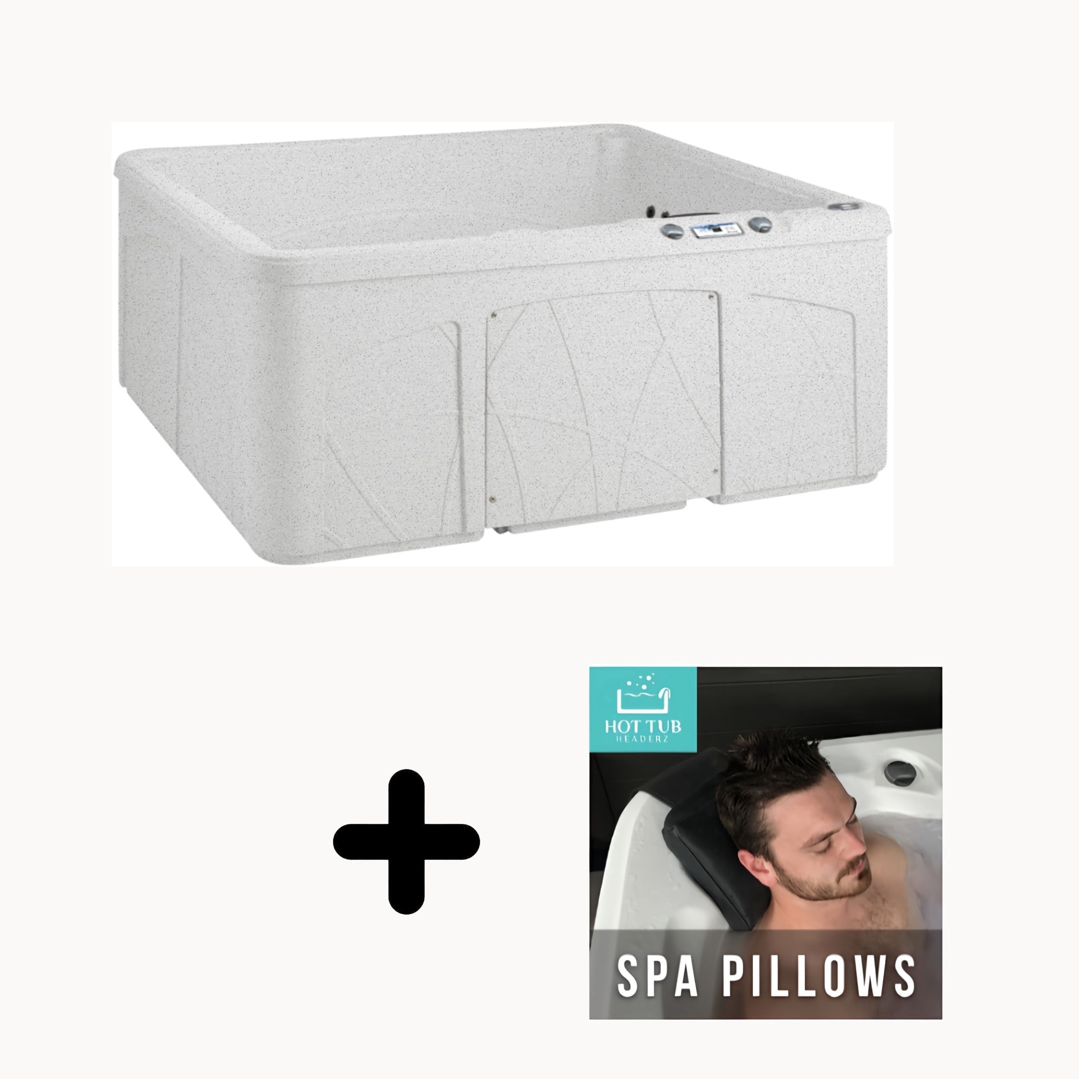 Lifesmart LS350DX SS Pillow Bundle - 5 Person, 28-Jet, Plug & Play Spa in Sea Salt with Spa Pillows included!