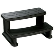 Lifesmart Hot Tub Side Step for Square and Round Spas, 31 in x 16 in, Black