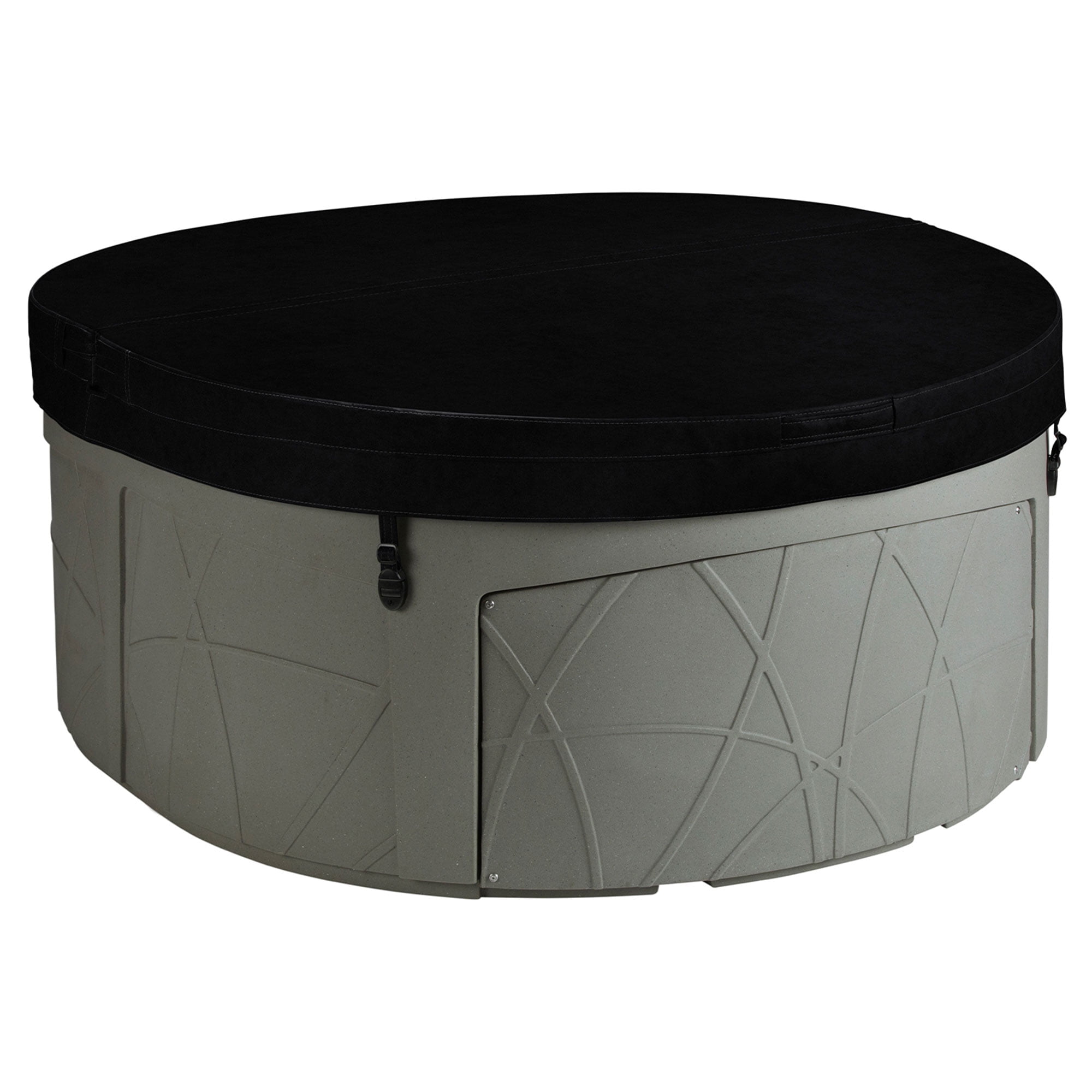 Taupe Oval 4-Person Plug and Play Hot Tub Spa