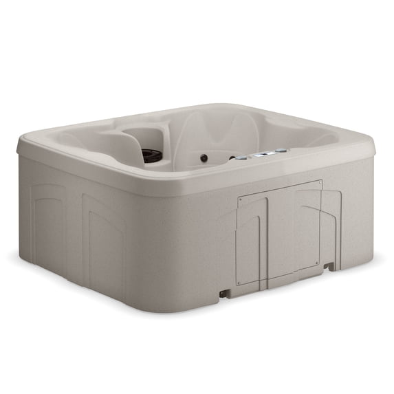 LifeSmart 4-Person 13-Jet Plug & Play Square Hot Tub with Thermal Cover, Sand
