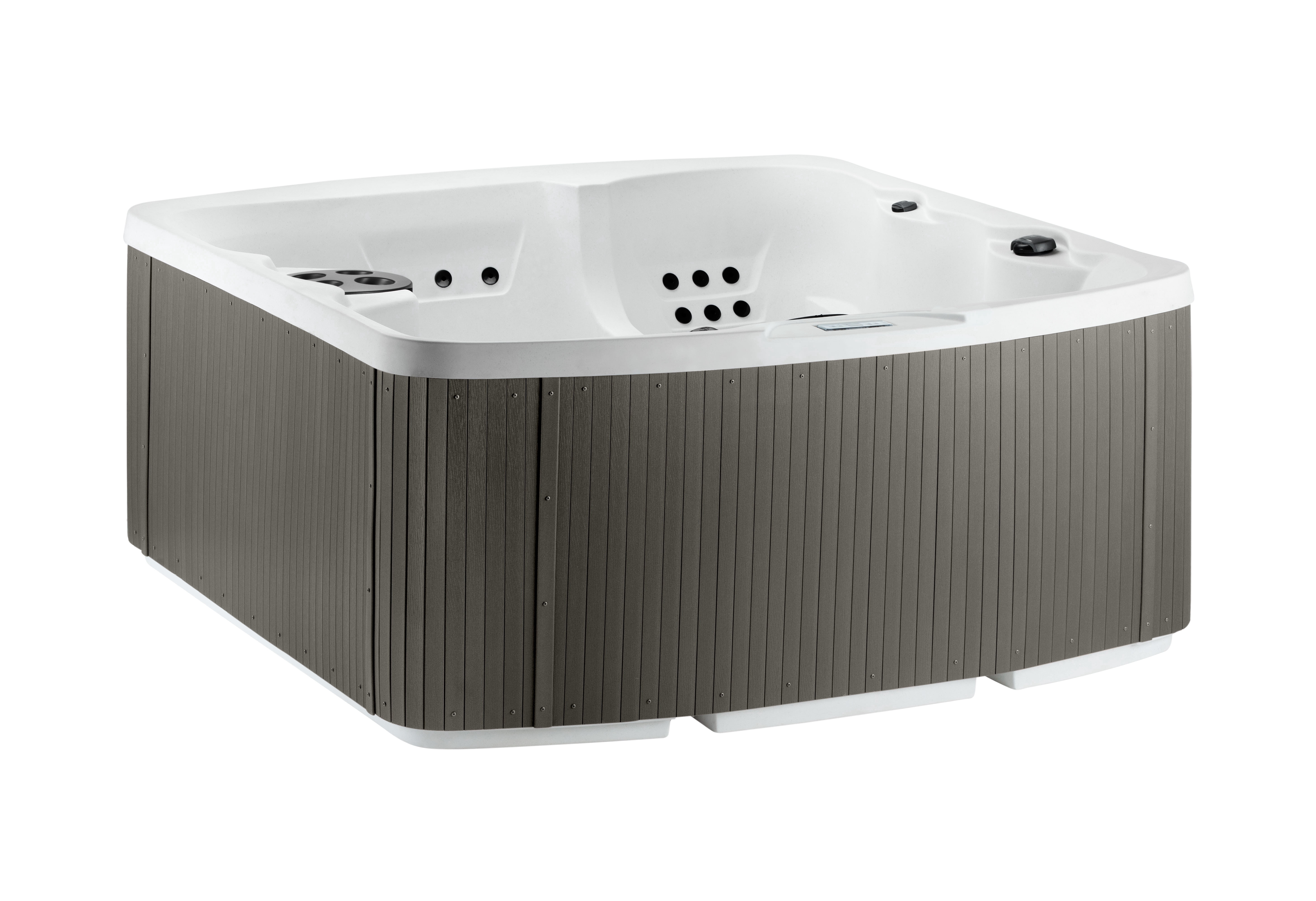 Lifesmart LS550 Plus, 5-Person, 65 Jet, 230-Volt Spa, Arctic White/Coastal Gray