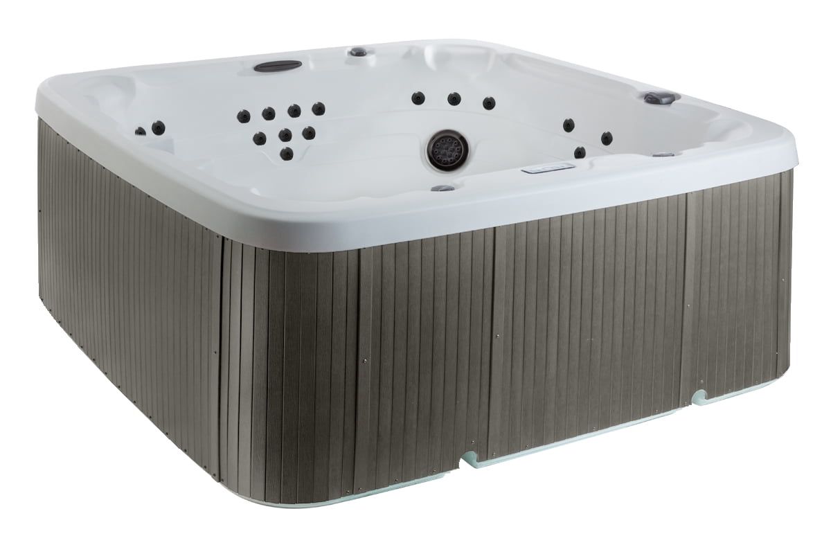 Lifesmart LS600DX, 7-Person, 65 Jet, 230-Volt Spa, Arctic White/Coastal Gray