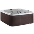 thumbnail image 1 of Lifesmart LS700DX Hot Tub - 7 Person, 90-Jet, 220-Volt, Arctic White / Espresso Brown, 1 of 6