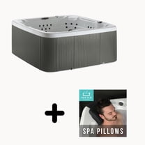Lifesmart LS700DX Pillow Bundle - 7 Person, 90-Jet, 220-Volt, Sea Salt/ Coastal Gray with Spa Pillows included!