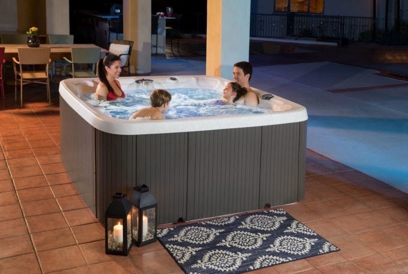 Lifesmart LS700DX 7-Person 90-Jet Spa, 220-Volt, Sea Salt